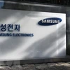 Biểu tượng hãng điện tử Samsung tại Seoul (Hàn Quốc). (Ảnh: AFP/TTXVN)