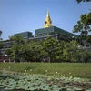 Bên ngoài toà nhà Quốc hội Thái Lan ở thủ đô Bangkok, ngày 4/3/2023. (Ảnh: AFP/TTXVN)