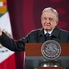 Tổng thống Mexico Andres Manuel Lopez Obrador phát biểu tại một cuộc họp báo ở Mexico City hồi năm ngoái. (Ảnh: AFP/TTXVN)