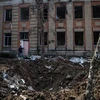 Nhiều tòa nhà bị hư hại sau các cuộc xung đột tại Kramatorsk (Ukraine), ngày 24/4/2023. (Ảnh: AFP/TTXVN)