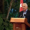 Chủ tịch Cuba Miguel Díaz-Canel phát biểu tại một cuộc họp ở La Habana (Cuba). (Ảnh: AFP/TTXVN)