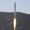 Hình ảnh do Hãng thông tấn Trung ương Triều Tiên đăng phát ngày 19/12/2022 về một vụ phóng tên lửa mang theo vệ tinh thử nghiệm của Triều Tiên, tại bãi phóng vệ tinh Sohae ở Tongchang-ri. (Ảnh: AFP/TTXVN)