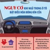 [Infographics] Nguy cơ khi ngủ trong ôtô bật điều hòa đóng kín cửa