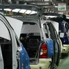 Dây chuyền sản xuất ôtô của Hãng Hyundai tại nhà máy ở thành phố Ulsan (Hàn Quốc). (Ảnh: AFP/TTXVN)