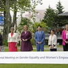 Các Bộ trưởng Bình đẳng giới G7 chụp ảnh chung tại thành phố Nikko, tỉnh Tochigi (Nhật Bản) ngày 25/6/2023. (Ảnh: Kyodo/TTXVN)