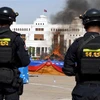 Cảnh sát Campuchia tiến hành tiêu hủy số ma túy tịch thu trong một chiến dịch chống buôn lậu ma túy tại Phnom Penh, hồi tháng 6/2020. (Ảnh: AFP/TTXVN)