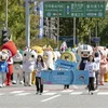 Các nhân vật hoạt hình nổi tiếng của Xứ sở Kim Chi tham gia lễ diễu hành trong Lễ hội Văn hóa Hàn Quốc 2022, tại Seoul hồi tháng 10 năm ngoái. (Ảnh: Anh Nguyên/TTXVN)