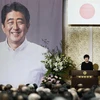 Phu nhân cố Thủ tướng Nhật Bản Abe Shinzo, bà Akie, phát biểu tại Lễ Tưởng niệm một năm ngày ông Abe bị sát hại, tại Tokyo, ngày 8/7/2023. (Ảnh: Kyodo/TTXVN)