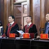 Hội đồng xét xử Tòa án Nhân dân Thành phố Hồ Chí Minh tuyên đọc một bản án, tháng 12/2022. (Ảnh: Thành Chung/TTXVN)