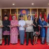 Đại sứ, Đại biện các nước ASEAN chụp ảnh chung tại Lễ Kỷ niệm 56 năm ngày thành lập ASEAN. (Ảnh: TTXVN phát)