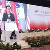 Chủ tịch Quốc hội Vương Đình Huệ phát biểu tại Phiên Toàn thể thứ nhất Đại Hội đồng Liên Nghị viện Các Nước Đông Nam Á lần thứ 44 (AIPA-44), tại Jakarta chiều 7/8/2023. (Ảnh: Doãn Tấn/TTXVN)