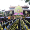 Đại lễ Phật đản Phật lịch 2567 diễn ra tại Tổ Đình Từ Đàm, thành phố Huế ngày 2/6/2023. (Ảnh: Tường Vi/TTXVN)