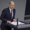 Thủ tướng Đức Olaf Scholz phát biểu tại phiên họp toàn thể của Bundestag (Hạ viện) ở Berlin, ngày 2/3/2023. (Ảnh: AFP/TTXVN)