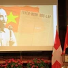 Đại sứ Việt Nam tại Thụy Sĩ Phùng Thế Long phát biểu tại buổi lễ. (Ảnh: Anh Hiển/TTXVN)