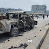 Xe tuần tra của các binh sỹ cán trúng một thiết bị nổ tự chế. (Nguồn: Ahram Online)