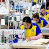 Công nhân dệt may tại Công ty Cổ phần May mặc Dony, huyện Bình Chánh (Thành phố Hồ Chí Minh). (Ảnh: Hồng Đạt/TTXVN)