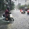 Một trận mưa lớn gây ngập tại Đà Nẵng. (Ảnh: TTXVN)