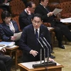 Thủ tướng Nhật Bản Fumio Kishida phát biểu tại phiên họp Quốc hội ở Tokyo. (Ảnh: AFP/TTXVN)