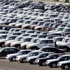 Xe ôtô mới của nhà máy sản xuất xe Ssangyong chờ xuất xưởng ở Pyeongtaek (Hàn Quốc). (Ảnh: AFP/TTXVN)