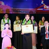 Ban Tổ chức vinh danh “Sinh viên 5 tốt” cấp tỉnh năm 2023. (Ảnh: Quang Quyết/TTXVN)