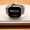 Mẫu đồng hồ thông minh Series 9 của Apple được giới thiệu tại Los Angeles, California, (Mỹ), ngày 22/9/2023. (Ảnh: AFP/TTXVN)
