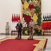 Tổng thống Indonesia Joko Widodo (phải) và Thủ tướng Timor Leste Xanana Gusmao phát biểu tại Phủ Tổng thống Bogor, Tây Java, ngày 26/1/2024. (Nguồn: ANTARA News)