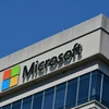 Biểu tượng Microsoft tại tòa nhà văn phòng ở Chevy Chase, Maryland (Mỹ). (Ảnh: AFP/TTXVN)