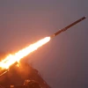 Tên lửa hành trình chiến lược Hwasal-2 được phóng thử ở ngoài khơi bờ biển phía Tây Triều Tiên ngày 30/1/2024. (Ảnh: Yonhap/TTXVN)
