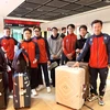 Đội tuyển Thể dục Dụng cụ Việt Nam tới Đức thi đấu vòng loại Olympic Paris 2024, chiều 20/2/2024. (Ảnh: Phương Hoa/TTXVN)