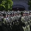 Binh sỹ Nga tham gia diễu binh kỷ niệm 78 năm Chiến thắng trong Chiến tranh Vệ quốc Vĩ đại ở Thủ đô Moskva, tháng 5/2023. (Ảnh: Anadolu Agency/TTXVN)