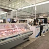 Quang cảnh Hội chợ Thủy Hải sản Bắc Mỹ diễn ra tại Trung tâm Hội nghị Triển lãm Boston ở bang Massachusetts (Mỹ), hồi tháng Ba năm ngoái. (Ảnh: Quang Huy/TTXVN)