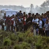 Người di cư trong hành trình tới Mỹ, tại khu vực Arriaga, bang Chiapas (Mexico), ngày 8/1/2024. (Ảnh: AFP/TTXVN)