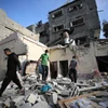 Cảnh đổ nát sau không kích của Israel xuống thành phố Gaza, Dải Gaza, ngày 4/4/2024. (Ảnh: THX/TTXVN)