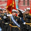 Lễ duyệt binh kỷ niệm 78 năm Chiến thắng trong Chiến tranh Vệ quốc Vĩ đại diễn ra trên Quảng trường Đỏ ở Thủ đô Moskva (Liên bang Nga), ngày 9/5/2023. (Ảnh: THX/TTXVN)