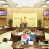 Quang cảnh phiên bế mạc Phiên họp thứ 33 của Ủy ban Thường vụ Quốc hội. (Ảnh: An Đăng/TTXVN)