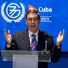 Bộ trưởng Ngoại giao Cuba Bruno Rodríguez phát biểu tại cuộc họp báo ở La Habana hồi tháng Chín năm ngoái. (Ảnh: AFP/TTXVN)