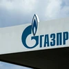 Biểu tượng Tập đoàn Năng lượng Gazprom tại Moskva (Nga). (Ảnh: AFP/TTXVN)