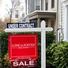 Một ngôi nhà được rao bán tại Washington, D.C. (Mỹ). (Ảnh: AFP/TTXVN)