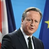 Ngoại trưởng Anh David Cameron phát biểu trong cuộc họp báo ở Berlin (Đức) ngày 7/3/2024. (Ảnh: AFP/TTXVN)