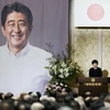 Phu nhân cố Thủ tướng Abe, bà Akie, phát biểu tại lễ tưởng niệm một năm ngày ông bị sát hại, tại Tokyo, ngày 8/7/2023. (Ảnh: Kyodo/TTXVN)