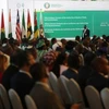 Các đại biểu dự phiên họp thường kỳ lần thứ 65 của các nguyên thủ quốc gia và lãnh đạo Chính phủ ECOWAS ở Abuja (Nigeria), ngày 7/7/2024. (Ảnh: Getty Images/TTXVN)