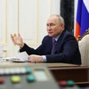 Tổng thống Nga Vladimir Putin chủ trì một cuộc họp tại Moskva. (Ảnh: AFP/TTXVN)