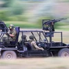 Một xe chống thiết bị bay không người lái được quân đội Nga thử nghiệm ở Ukraine, tháng 6/2024. (Nguồn: TASS/Radio Free Europe)