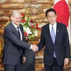 Thủ tướng Fumio Kishida (phải) và Thủ tướng Đức Olaf Scholz trước một cuộc hội đàm hồi năm 2022. (Nguồn: Kyodo/The Japan Times)