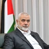 Lãnh đạo Phong trào Hồi giáo Hamas, ông Ismail Haniyeh, trả lời phỏng vấn báo chí ở Istanbul (Thổ Nhĩ Kỳ) ngày 20/4/2024. (Ảnh: Getty Images/TTXVN)