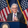 Chủ tịch Fed Jerome Powell phát biểu trong cuộc họp báo ở Washington D.C. ngày 20/3/2024. (Ảnh: THX/TTXVN)