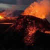 Núi lửa Sundhnuks trên Bán đảo Reykjanes, Tây Nam Iceland phun trào ngày 2/6/2024. (Ảnh: Getty Images/TTXVN)