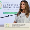 Bà Melinda French Gates phát biểu tại Paris (Pháp) hồi tháng Sáu năm ngoái. (Ảnh: AFP/TTXVN)