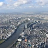 Toàn cảnh Thủ đô Tokyo nhìn từ tháp Tokyo Skytree. (Ảnh: Phạm Tuân/TTXVN)