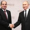 Tổng thống Nga Vladimir Putin và Tổng thống Ai Cập Abdelfattah Sisi tại lễ gặp mặt của Trưởng đoàn các nước BRICS. (Nguồn: website Tổng thống Nga)